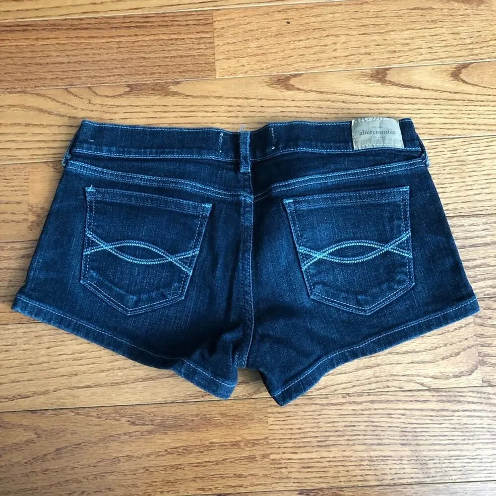 Abercrombie & Fitch Dark Blue Denim Bootie Casual Short Shorts Girls' Size 16
